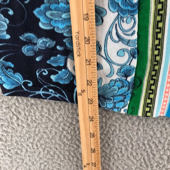 Chicos Sweater Womens 0 US Small Blue Floral Perfect Layer Cardigan 3/4 Sleeves - Picture 9 of 10